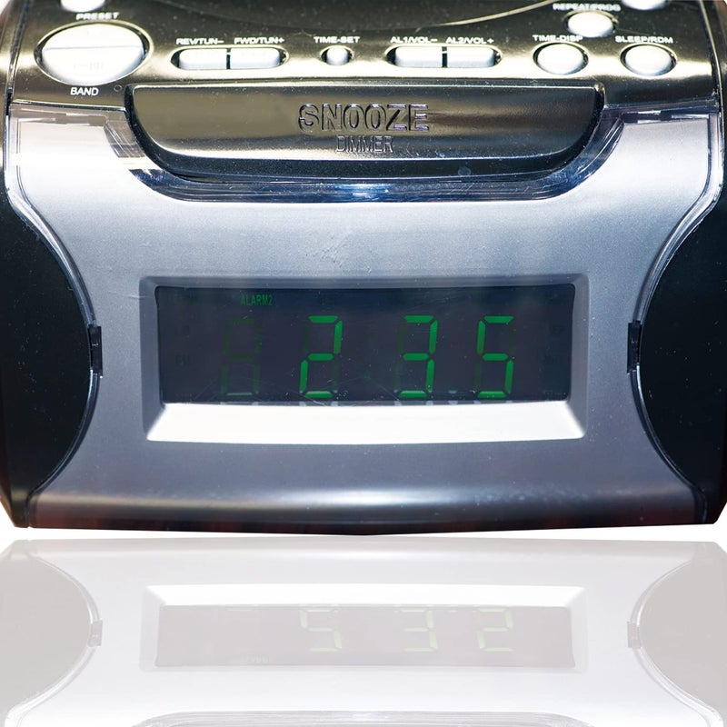 Naxa Digital Alarm Clock Radio with CD Player and USB Charge Port - Image 3